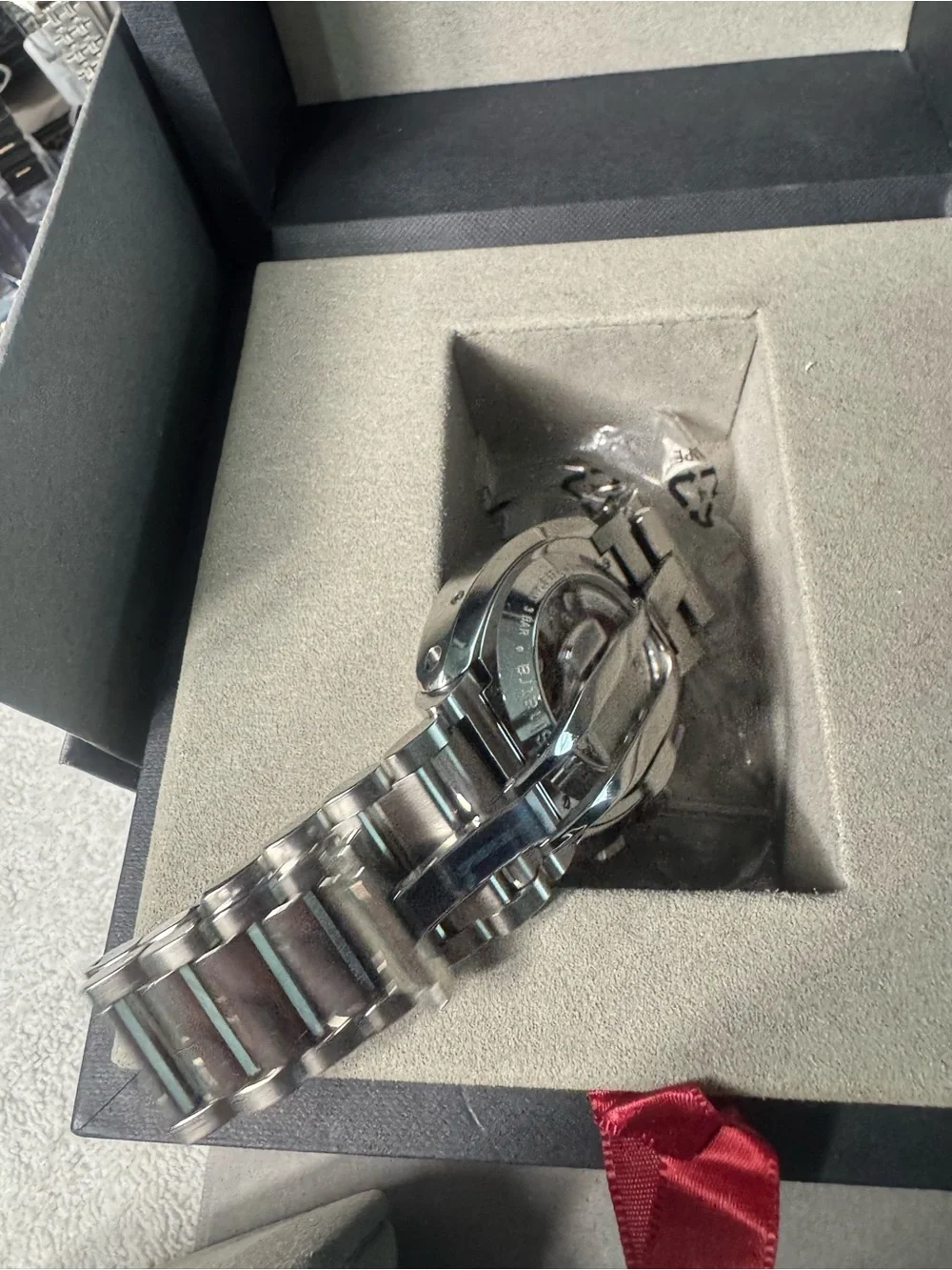 Oris Silver and Black Chronograph Automatic Watch